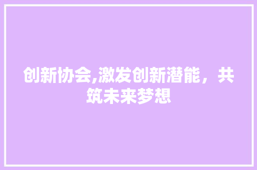 创新协会,激发创新潜能，共筑未来梦想