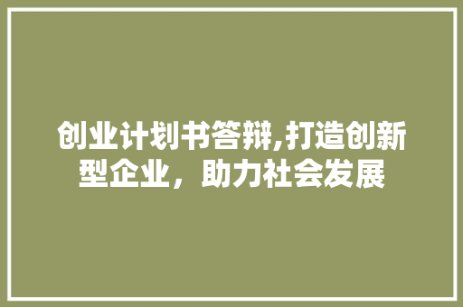 创业计划书答辩,打造创新型企业，助力社会发展