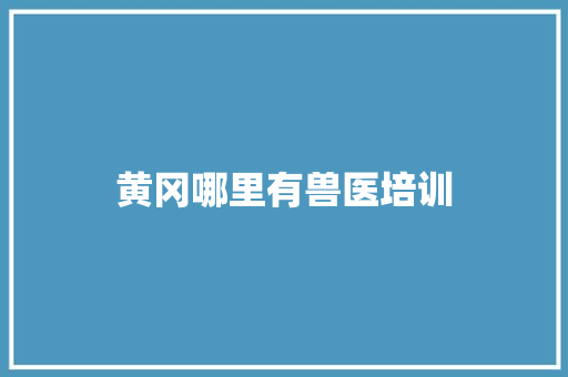 黄冈哪里有兽医培训 社交媒体