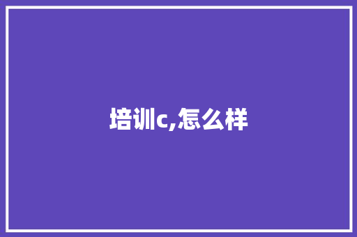 培训c,怎么样