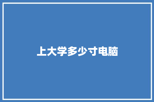 上大学多少寸电脑