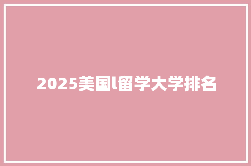 2025美国l留学大学排名 社交媒体