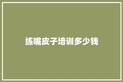 练嘴皮子培训多少钱 诗词体裁