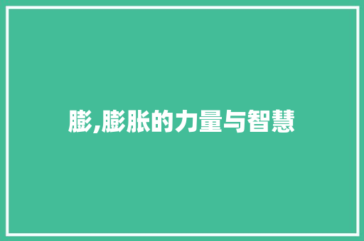 膨,膨胀的力量与智慧
