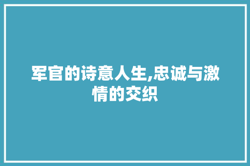 军官的诗意人生,忠诚与激情的交织