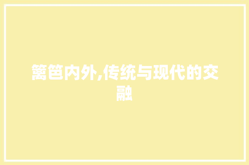 篱笆内外,传统与现代的交融 会议纪要