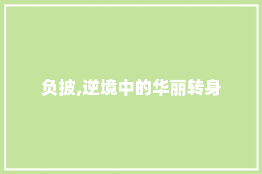 负披,逆境中的华丽转身