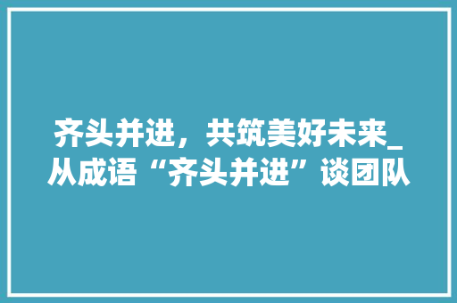 齐头并进，共筑美好未来_从成语“齐头并进”谈团队合作与共赢 诗词体裁