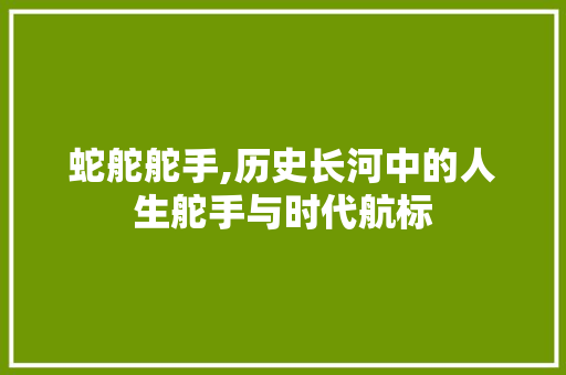 蛇舵舵手,历史长河中的人生舵手与时代航标