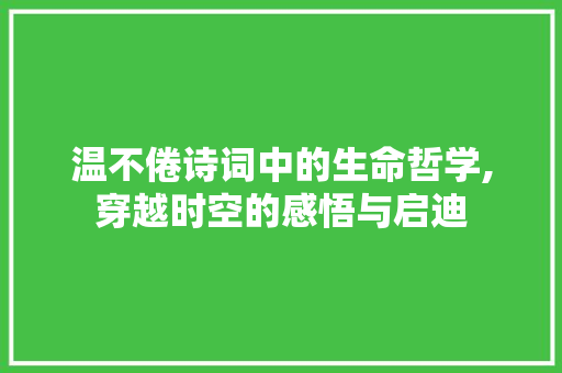 温不倦诗词中的生命哲学,穿越时空的感悟与启迪