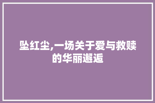 坠红尘,一场关于爱与救赎的华丽邂逅
