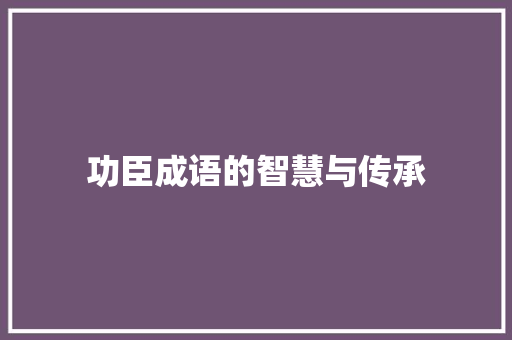 功臣成语的智慧与传承 社交媒体