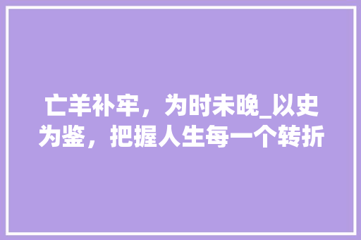 亡羊补牢，为时未晚_以史为鉴，把握人生每一个转折点