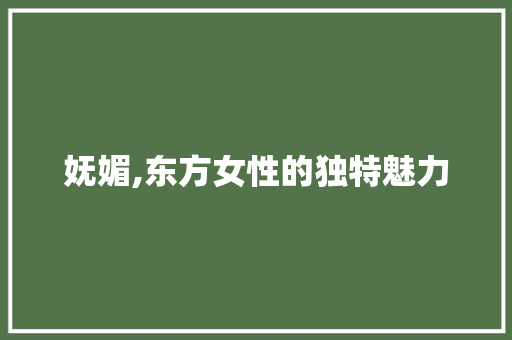 妩媚,东方女性的独特魅力 工作总结