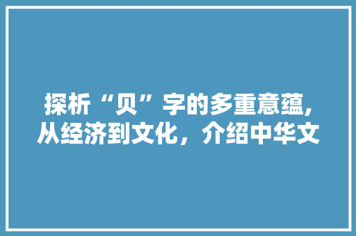 探析“贝”字的多重意蕴,从经济到文化，介绍中华文明的智慧结晶