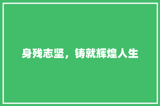 身残志坚，铸就辉煌人生