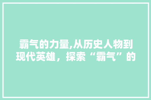 霸气的力量,从历史人物到现代英雄，探索“霸气”的内涵与价值