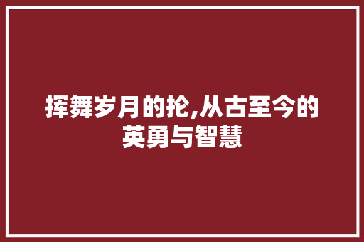 挥舞岁月的抡,从古至今的英勇与智慧