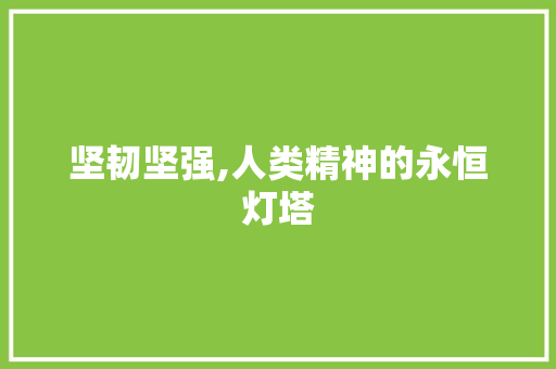 坚韧坚强,人类精神的永恒灯塔 社交媒体