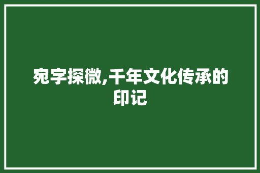 宛字探微,千年文化传承的印记 社交媒体