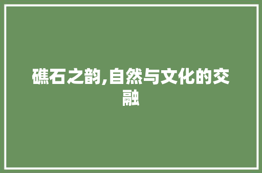 礁石之韵,自然与文化的交融