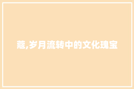 蔻,岁月流转中的文化瑰宝