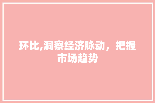 环比,洞察经济脉动，把握市场趋势 诗词应用