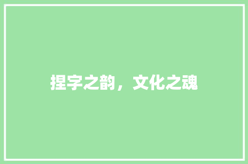 捏字之韵，文化之魂 工作总结