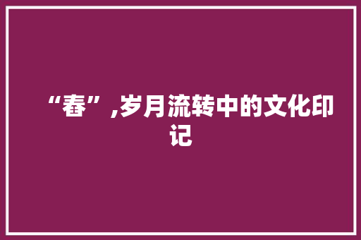 “舂”,岁月流转中的文化印记