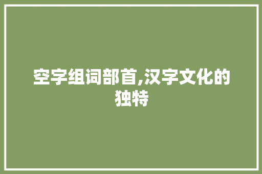 空字组词部首,汉字文化的独特 会议纪要