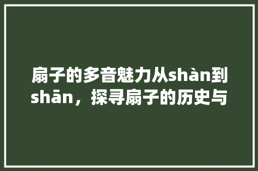 扇子的多音魅力从shàn到shān，探寻扇子的历史与文化_扇多音字的不同意思